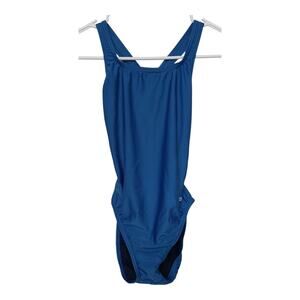 Speedo Swimsuit Womans Size 6 32 New Team Blue Athletic One piece 1 Swimming Gym